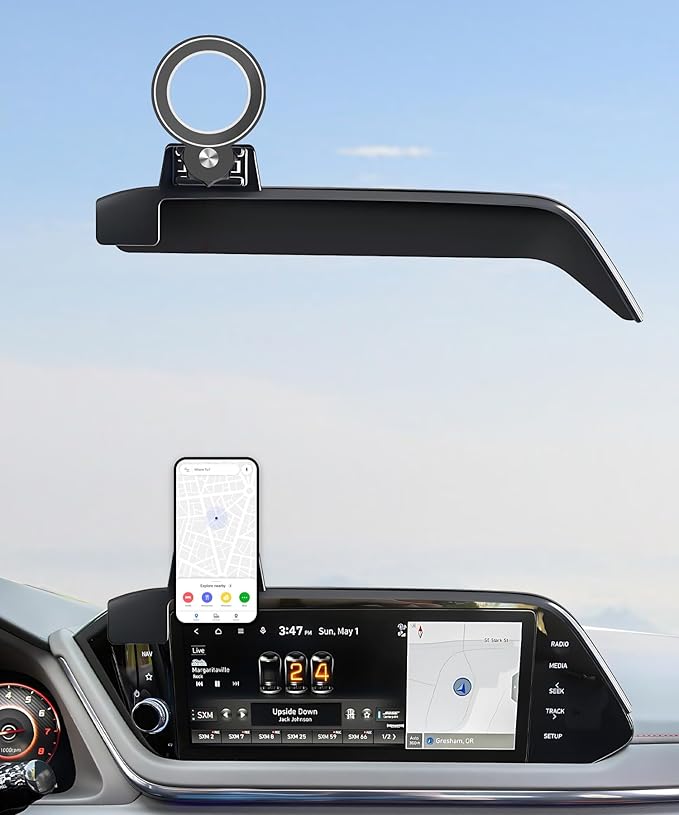 Car Phone Holder for Hyundai Sonata 2019 2020 2021 2022 2023 Accessories Apply to 10.25 Inch Touch Screen Fixed Clip Magnetic Cell Phone Mount Hands-Free 360 Degree Rotation