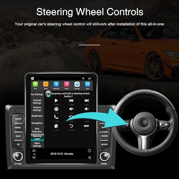 2+64G Android 15 Car Stereo Radio for Ford F150 2004 2005 2006 2007 2008 9.7" Touch Screen Car Radio Multimedia Player w/Wireless Carplay & Android GPS Bluetooth WiFi FM RDS DSP SWC Backup Camera
