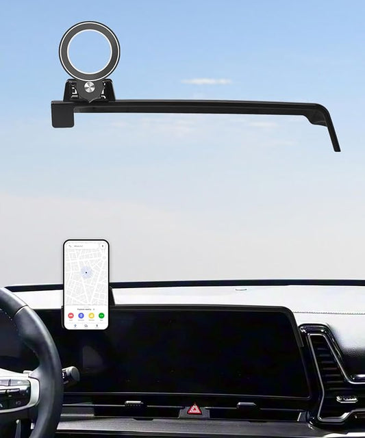 Car Phone Holder for Kia Sportage 2023 2024 2025 Accessories Apply to 12.3 Inch Touch Screen Fixed Clip Magnetic Cell Phone Mount Hands-Free 360 Degree Rotation