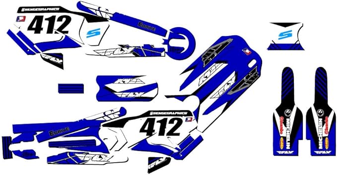12eDRIVE Fly Racing Blue Senge Graphics Kit Compatible with Stacyc