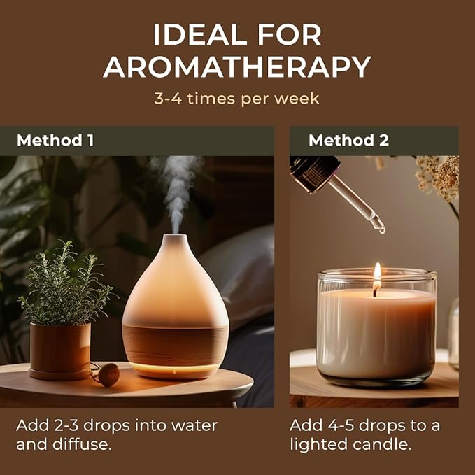 100% Pure Neroli Essential Oil - 0.34 Fl Oz - Neroli Oil for Hair, Skin, Diffuser, Aromatherapy & DIY Candle Making Scent