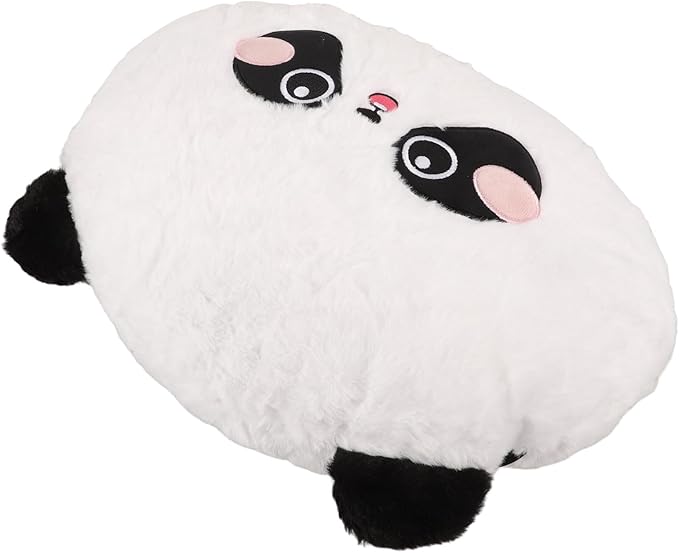 Cartoon Panda Plush Car Seat Cushion Lumbar Support Pillow for Driving Office Chair with Shoulder Relaxer and Headrest Cushion