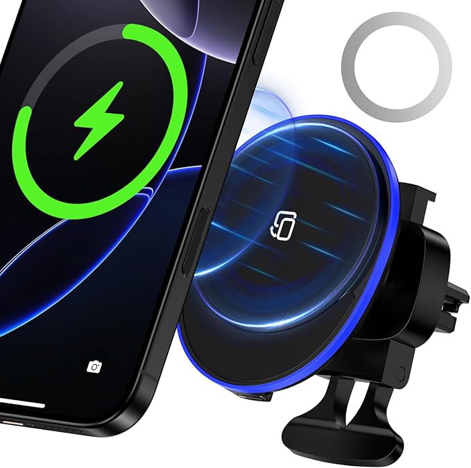 Pixel Wireless Car Mount Charger Magsafe for Google Pixel 10a 10 Pro XL 9 8,15W Wireless Car Charger Air Vent Magnetic Android Phone Holder Fast Charging Kickstand for Samsung Galaxy S26 Ultra/S25/S24