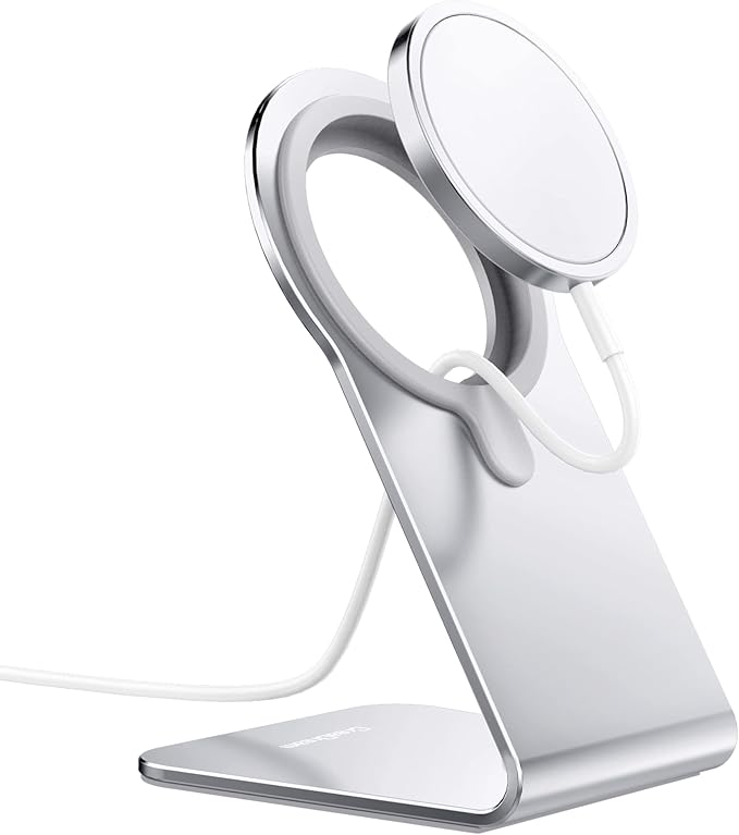 Stand for MagSafe Charger, CreaDream Aluminum Stand Holder for iPhone 16 15 14 13 12 Series, Magsafe Accessories Compatible with iPhone 16 15 14 13 12 Plus, Pro, Pro Max [MagSafe Charger Not Included]