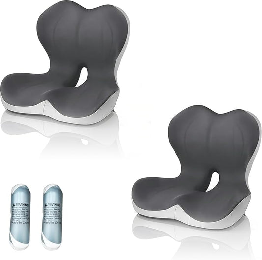 Memory Foma Car Seat Cushion Relief Back Pain, Ergonomic Comfort Tailbone Wheelchair Cushions, Driver Passenger Sciatica Reducing Hemorrhoid Pillow, Coccyx Support Office Chair Cushion 2 Pcs