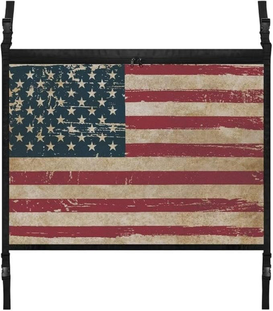Car Roof Storage Bag American Flag Pattern Car Seat Storage Hanging Bag All Car Storage Organizers Car Travel Accessories Compatible with Most Cars