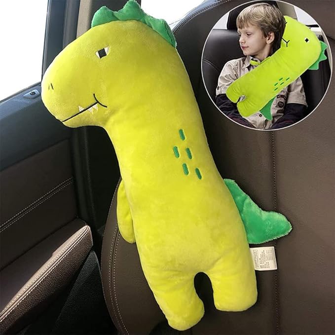 Car Travel Pillow for Kids Car Seat Pillow Cute Cartoon Travel Pillow Cushion Breathable Head and Body Support Pillow for Sleeping Travel Neck Rest Car Seat Pillow Long Journey&Road Trip