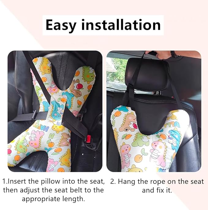 Car Travel Pillow for Kids Adults X-Shaped Car Sleeping Head Support Soft Neck Pillow Head and Body Support Travel Pillow Cushion for Car Seat Pillow Car Aircraft Travel Pillow Headrest for Road Trips