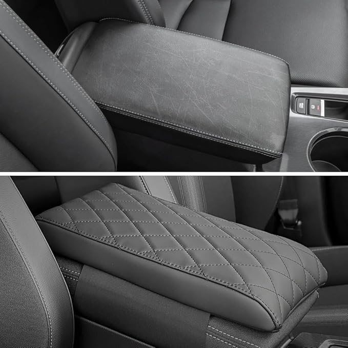 Civic Center Console Cover/Pad Fit 2022-2023 2024 2025 2026,Faux Leather Honda Civic Armrest Mat,Ergonomic Support Cushion,Console Protector,Waterproof Wear-Resistant Scratch-Resistant