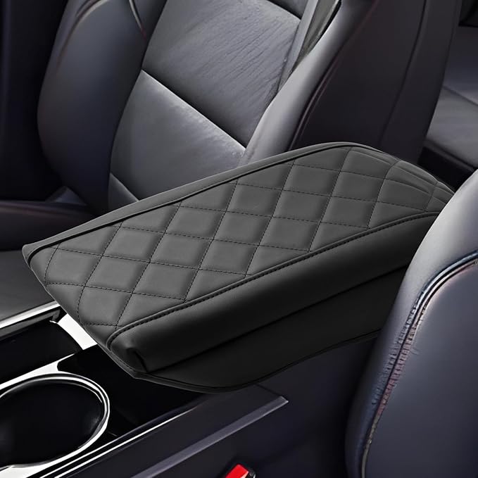 SHAOHAO 2025 2026 Chevy Equinox Center Console Cover for 2025 2026 Chevy Equinox Accessories (LT/RS/ACTIV) Car Armrest Cover Equinox Anti-Scratch Thicken Cushion Pad Middle Lid Leather Protector
