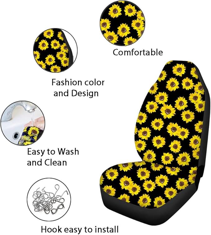 BIGCARJOB Customized Funny Universal Fit Auto Drive Car Seat Covers Durable Personality Saddle Blanket Put Your Image Here, 2Packs