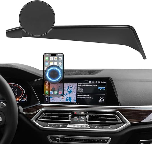 Car Phone Holder Fit for BMW X5 2019-2023/X6 2020-2023/X7 2019-2022 Accessories 12.3-Inch Screen Fixed Clip, Phone Mount Compatible with MagSafe Hands-Free 360°Rotation Automobile Cradles