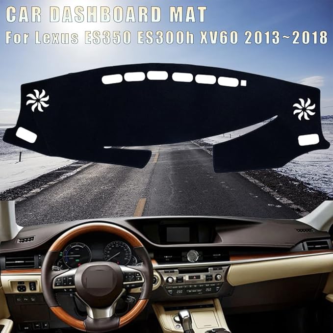 Flannel Dashboard Dash Cover Nonslip Car Dash Board Mat Compatible with Lexus ES ES350 ES300h XV60 2013-2018