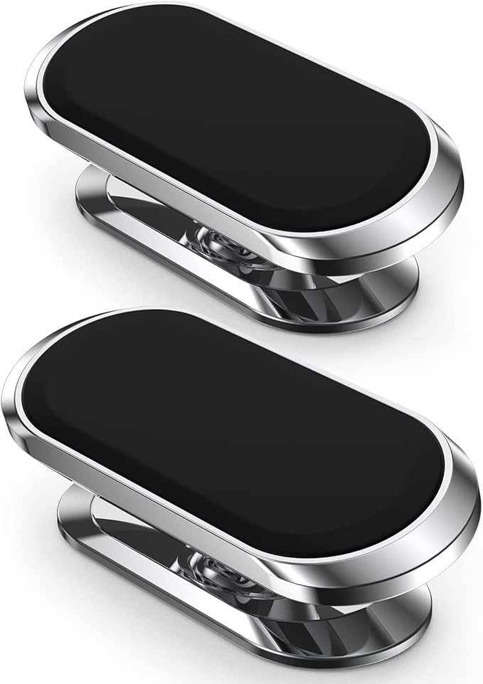 2 Pack Magnetic Phone Holder for Car, Upgrade Magnet - 360 Rotation and Easy Installation, Compatible with All Smartphones,Dashboard Car Phone Holder,Must be Used Together with Iron Sheets