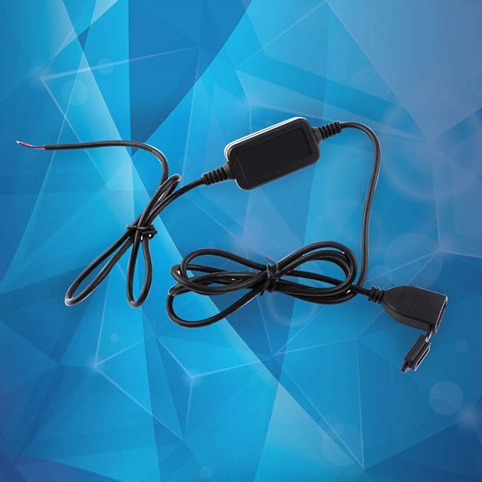 Ultra Compact USB Direct Hardwire Adapter Kit, Waterproof Power Cord Supply Port Car Hard Wire Charger Charging Cable Socket Step Down Converter Outlet for Motorcycle Smart Phone GPS Dash Camera