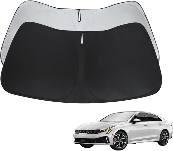 Windshield Sun Shade for Kia K5 2021-2026, Custom Fit Front Window Sunshade GT/GT-Line/Sedan Sun Protector & Heat Blocker Car Accessories, Sun Visor Keep Car Cool