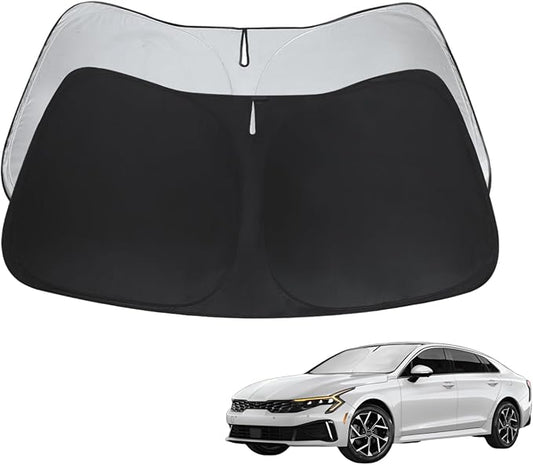 Windshield Sun Shade for Kia K5 2021-2026, Custom Fit Front Window Sunshade GT/GT-Line/Sedan Sun Protector & Heat Blocker Car Accessories, Sun Visor Keep Car Cool