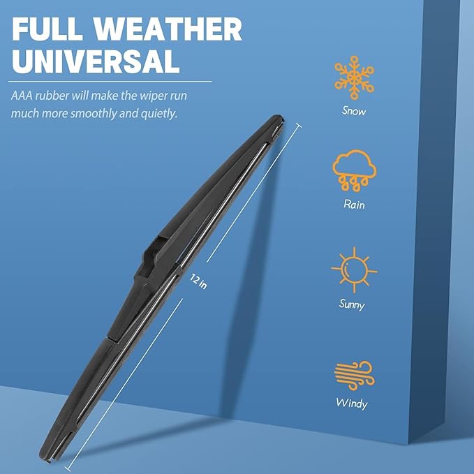 MIKKUPPA 22"+21"+12" Windshield Wiper Kit - Replacement for 2011-2023 Dodge Durango, 2011-2013 Jeep Grand Cherokee - U/J Hook All Season Wiper Blades, Pack of 3