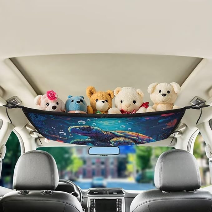 Turtle Seagrass Car Roof Storage Bag Car Seat Organizer Roof Storage Premium Car Seat Organizer One Size Inner Car Accessories