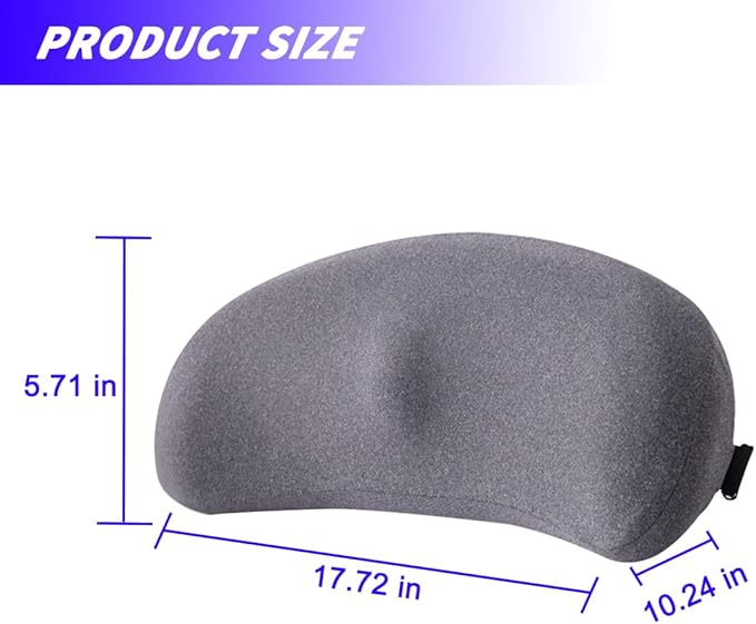 Mandark Car Seat Cushion, Memory Foam Vehicle Driver Seat Pad for Back & Sciatica Pain Relief, Comfortable Lumbar Pillow for Driving, Office Chair, Wheelchair, Universal for SUV, Truck, RV (Gray)