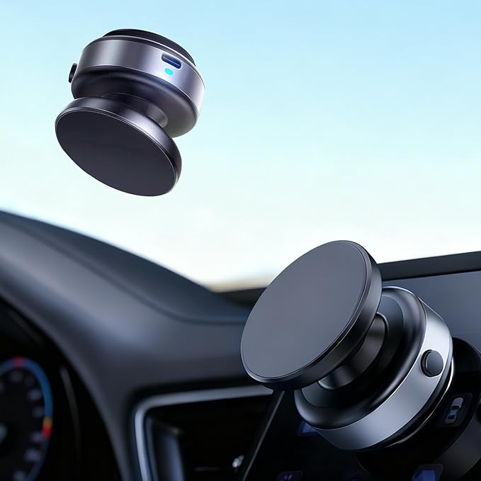 Electric Vacuum Magnetic Phone Holder for Car, [Auto-Seal & One-Touch Release] Suction Cup Phone Mount for Content Creator TikTok Vlogging Travel, 360 Adjustable for iPhone 12-17 Pro Max