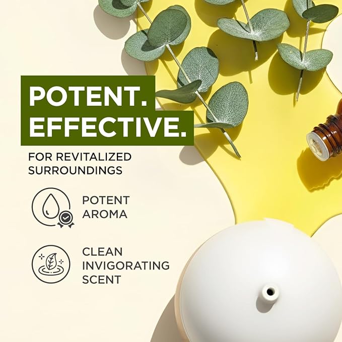 100% Pure Eucalyptus Essential Oil - 0.34 Fl Oz - Eucalyptus Oil for Hair, Skin, Diffuser, Aromatherapy & DIY Candle Making Scent