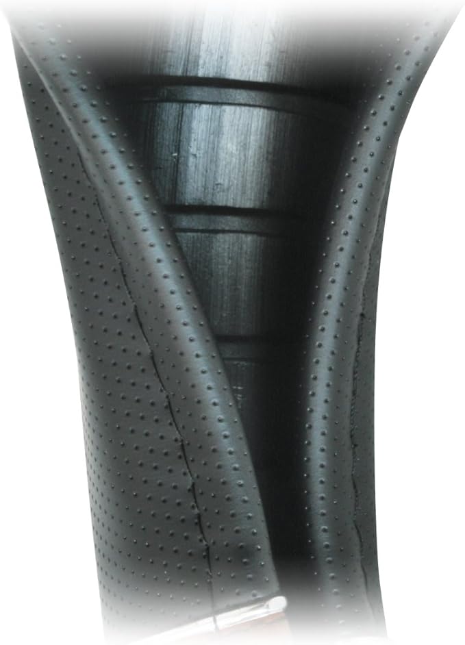 GG Grand General 54043 18 Inches Steering Wheel Cover Black with Black Hand Grips