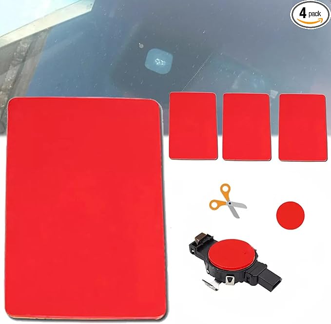 4PCS Rain Sensor Gel Pad Adhesive Film Silicone Cushion Pad Windscreen Chip Repair Kit Multi-Purpose Tape for Lexus Toyota Ford VW Skoda Land Rover BMW Chevrole Jeep&Other Brand