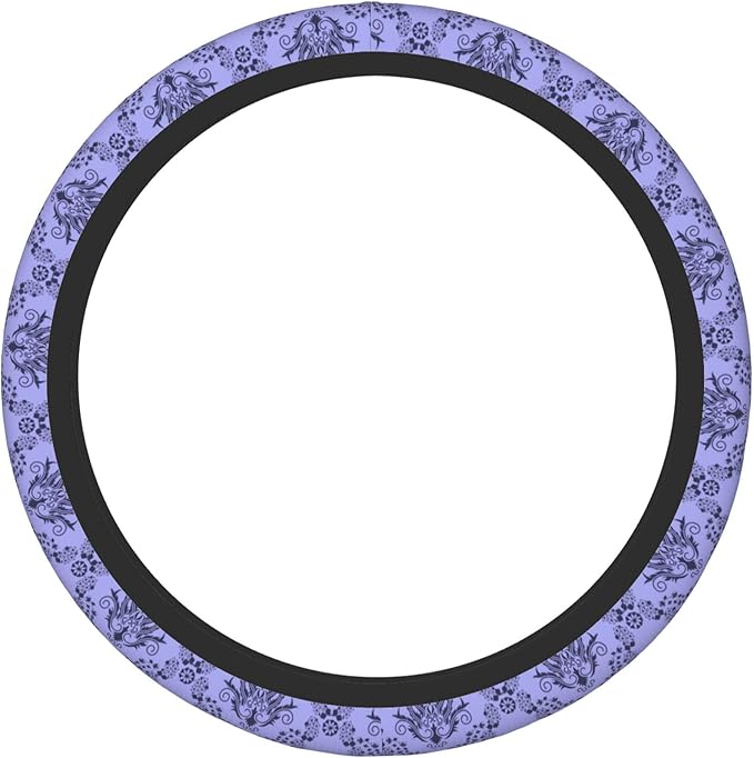 Car Steering Wheel Cover,Purple Non Slip Wheel Protector 15 Inch Elastic Car Accessories for Men Women