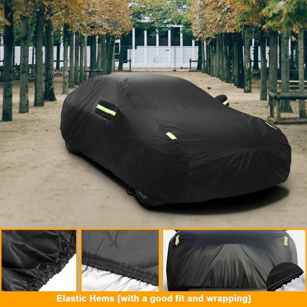 Upgraded Waterproof Car Cover Compatible with Chevrolet Camaro 2025-1982, All Weather Rain Snow Sun UV Car Covers with Cotton Lining for Camaro Coupe Convertible, Heavy Duty Outdoor Covers