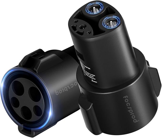 FOCSPROD J1772 to Tesla Charger Adapter, Max 80A 250V Fast Charging J1772 to NACS Adapter for Tesla Model 3/Y/X/S/Cybertruck Charging Adapter, Compatible with J1772 EV Charge to Tesla Adapter -UL 2252