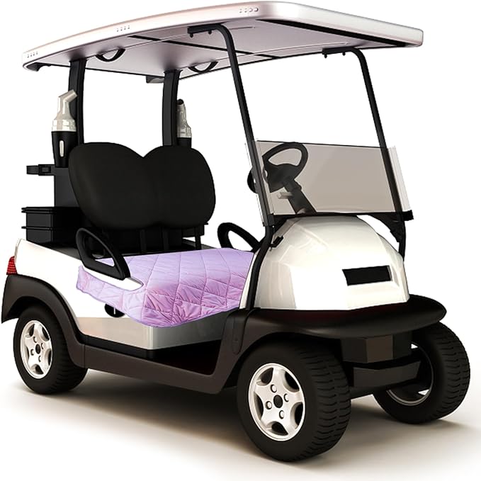 TUYU Golf Cart Seat Covers,EZGO Golf Cart Seat Cover, Golf Cart Seat Towel Blanket, Travel Sports Golf Cart Covers for 2-Person Seats Club Car, Golf Cart Accessories for Men. Soft and Comfortable