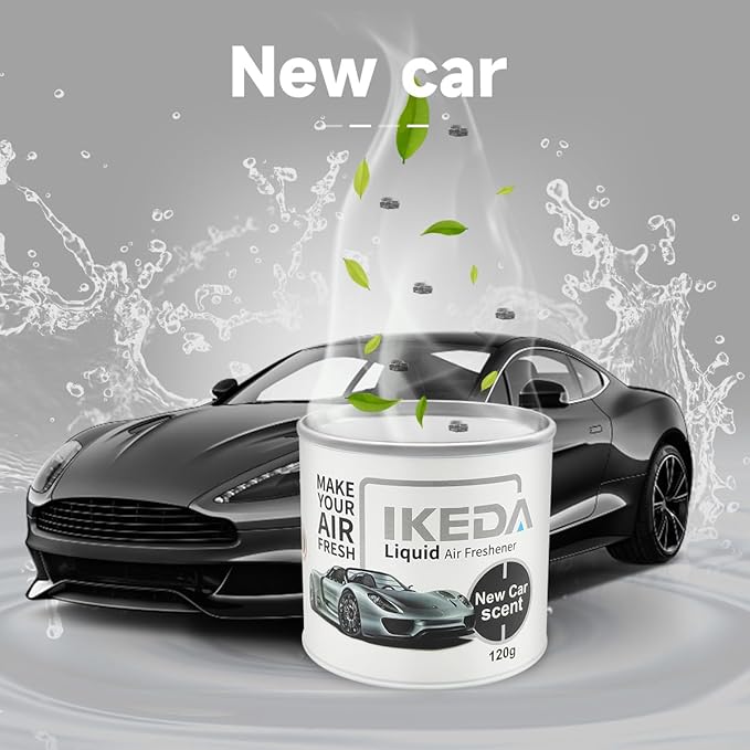 Car Air Freshener: New Car Scent Liquid Cans | Odor Elimination | Smoke Smell Remover | Strong Long-Lasting Fragrance | For Auto Home | 4.23 oz | 1 pack