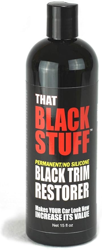 Black Plastic Restorer - Instantly Restore Your Faded or Damaged Black Plastic Trim - Won't Wash Off - Permanent - Lasts for Years - Easy - that Black Stuff