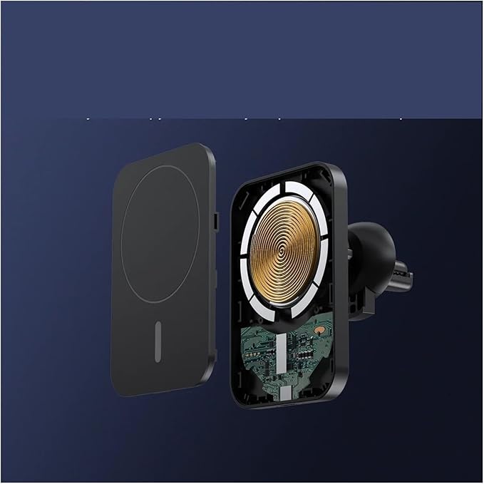Phone Holder 30W Car Holder Wireless Charger Car Mount Magnetic Car Chargers Wireless Practical(Color:Black with Cable)