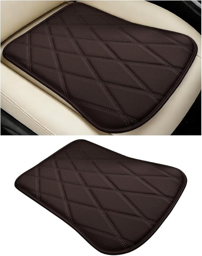Car Seat Cushion, Comfortable Sciatica & Lower Back Pain Relief Vehicle Driver Seat Pillow, Auto Interior Chair Protector, Universal for SUV Automobile Truck (Coffee)