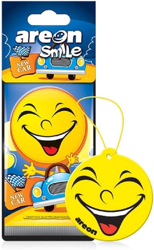 AREON Smile Air freshener Hanging Assorted Scents, Best Odor Eliminator, Odd Gifts, Paper Hanging Ornaments, Long Lasting Scent for Car or Home -24 Pack