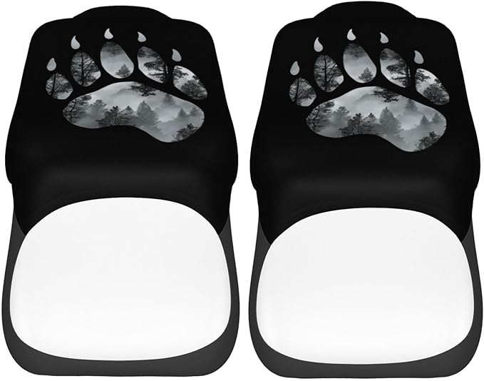 Delerain Car Seat Covers Set 2Pcs, Bear Paw Universal Front Car Seats Vehicle Enterior Protector Suitable Fits Most Car Auto SUV Sedan Truck