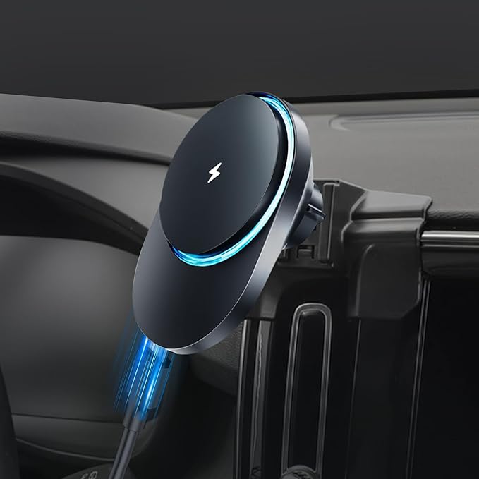 CLEC for Volvo XC40 2019-2026 Magnetic Wireless Charger Car Phone Holder Mount Custom Fit for Volvo XC40 2019-2026 15W Fast Charging Car Phone Holder Wireless Charger