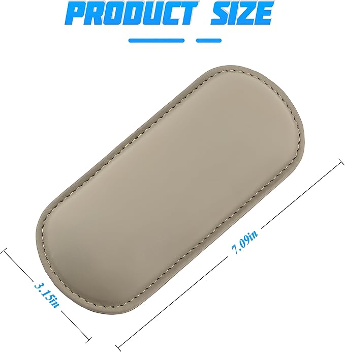 Mandark Car Knee Cushion Pad, Leather Memory Foam Vehicle Door Armrest Pillow for Leg Elbow, Comfort Auto Interior Center Console Thigh Support Mat Accessories, Universal for Most Cars (Beige)
