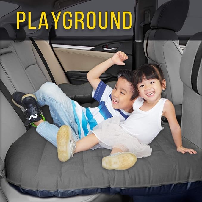 Zento Deals Truck and Car Air Mattress Backseat Bed - Premium Quality Portable Car Inflatable Mattress with 2 Pillows Universal fit (2 Pack)