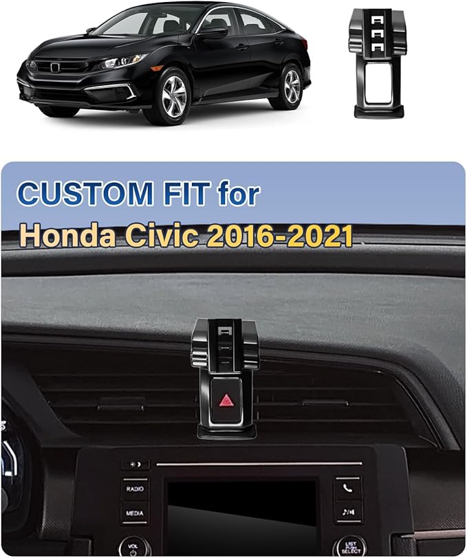 SKYLOTEC Phone Mount for Honda Civic 2016-2021, Magnets Wireless Charger Phone Holder Compatible with MagSafe, 7/8-Inch Screen Cradles Bracket for Cell Phones