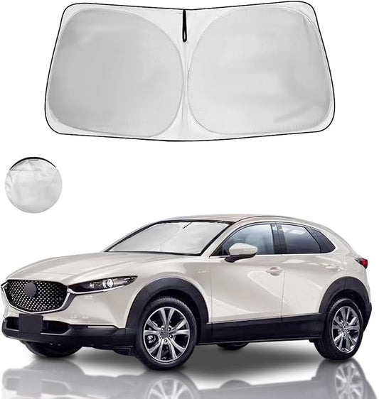 Windshield Sun Shade for 2026 2025-2019 Mazda CX-30 Custom Fit Window Sunshade Fit CX30 Windshield Cover Accessories, Front Window Shade Sun Visor Blocks UV Keep Car Cooler