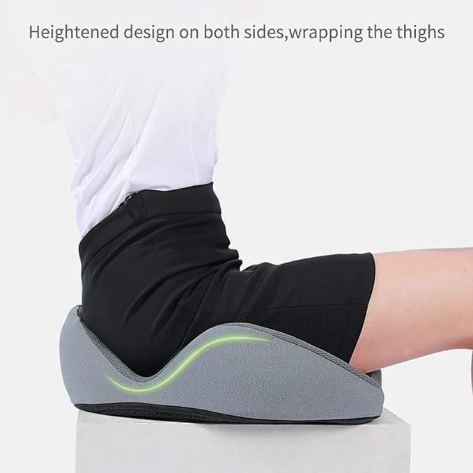 Car Seat Cushion for Long Driving, Ergonomic Memory Foam Seat Cushion, Car Seat Cushion for Back Pain and Lumbar Support Non Slip and Easy Clean for Driving Gaming Chair and Travel B Black
