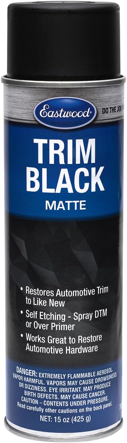 Eastwood Automotive Black Trim Restorer Aerosol Spray | Long Lasting Car Exterior Restoration | Instantly Revives Color and Shine for Trims, Bolts & Screws | 15 Oz Matte Finish