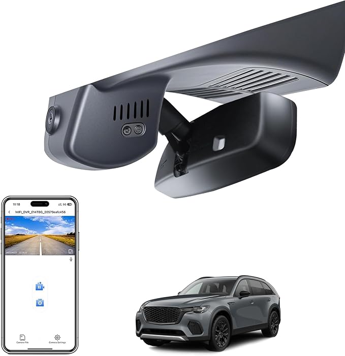 Mangoal 4K Dash Cam Custom fit for Mazda CX-70 2025 2026, Turbo S Premium Plus Package AWD, OEM Style, 2160P UHD Video, WiFi & APP, 64GB Card