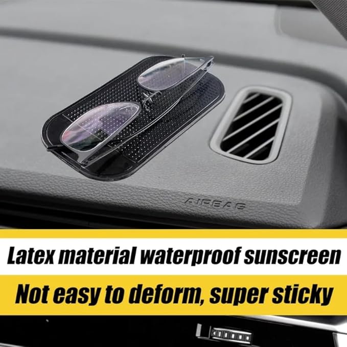 5PCS Extra-Strong Anti-Slip Pad Car Dashboard Sticky Pad Removable Silicone Gel Mat Washable Multi-Purpose PU Gel for Cell Phone Tablet (Green)