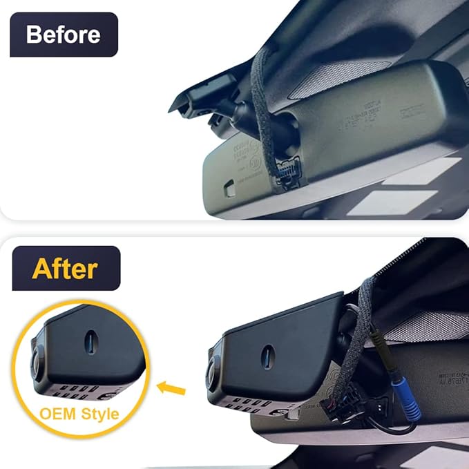 Fitcamx 4K Dash Cam Suitable for Ford F150 2013-2020, Has Screw Behind The Original Cover (HD2-6275), OEM Factory Style, UHD 2160P Video, WiFi & APP, Loop Recording, G-Sensor, Plug & Play, 64GB Card