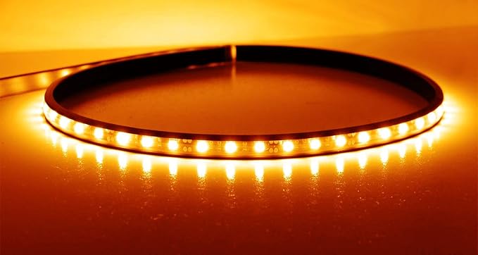 iJDMTOY 40-Inch 63-SMD Flexible LED Running Board/Side Step Lighting Kit Compatible with Truck SUV, Amber Yellow