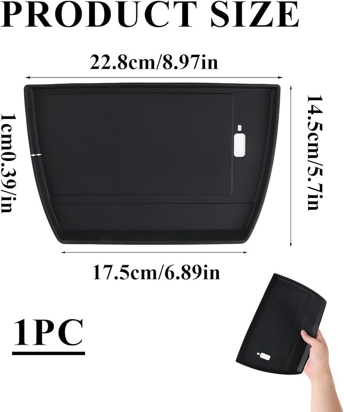 1pcs 8.97 * 5.7in Wireless Charging Pad,Compatible with 2025 Subaru Forester Interior Accessories,Flexible Charging Mat for Center Console Anti-Slip Wireless Car Silicone Mat